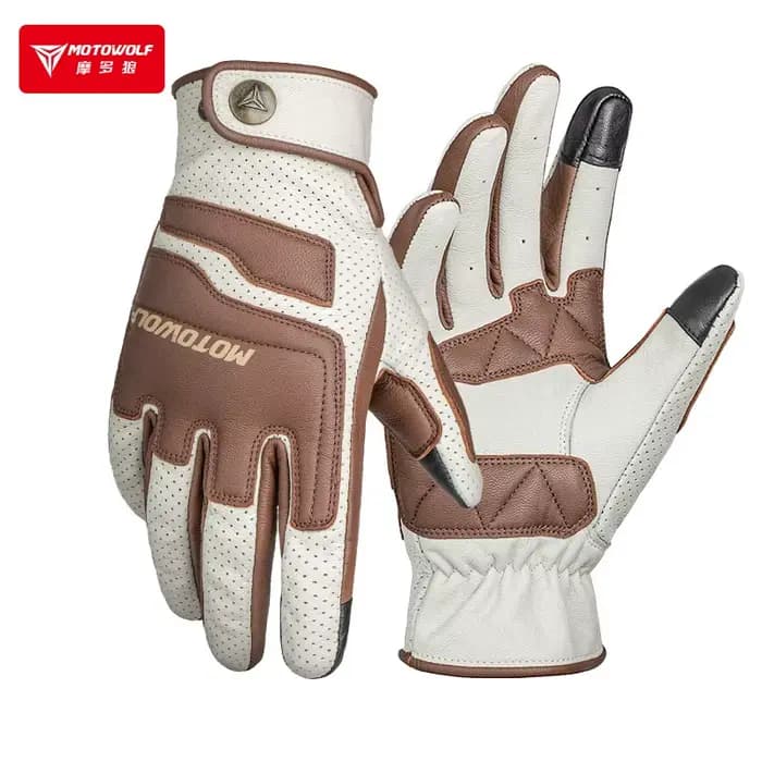 Gants de moto en cuir, accessoires de motocross