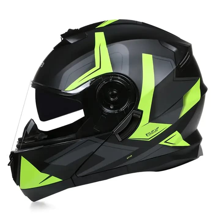 Casque de moto à double lentille