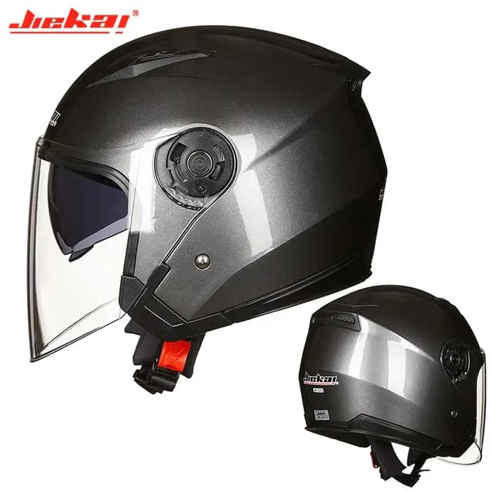 Hommes Moto demi-casques double lentille Scooter