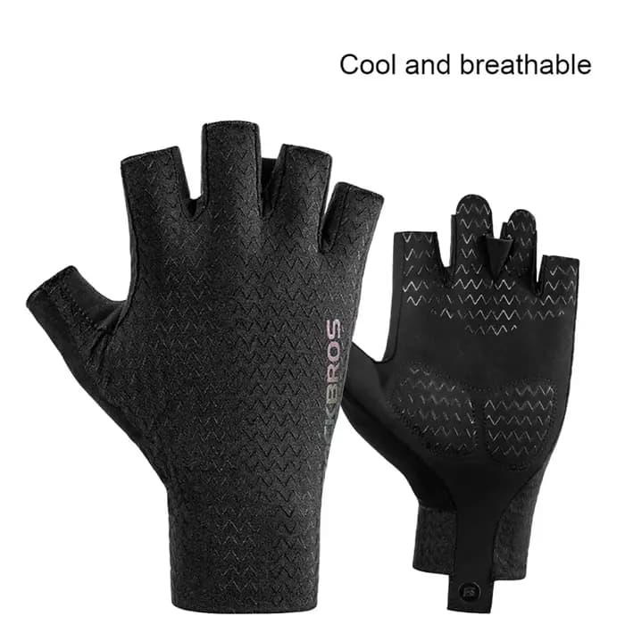 Gants de cyclisme mi-doigts ROCKBROS en soie glacée