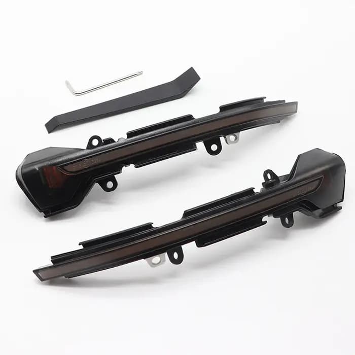 Clignotant LED noir à défilement dynamique, indicateur de miroir séquentiel, pour siège Ibiza 6F 201