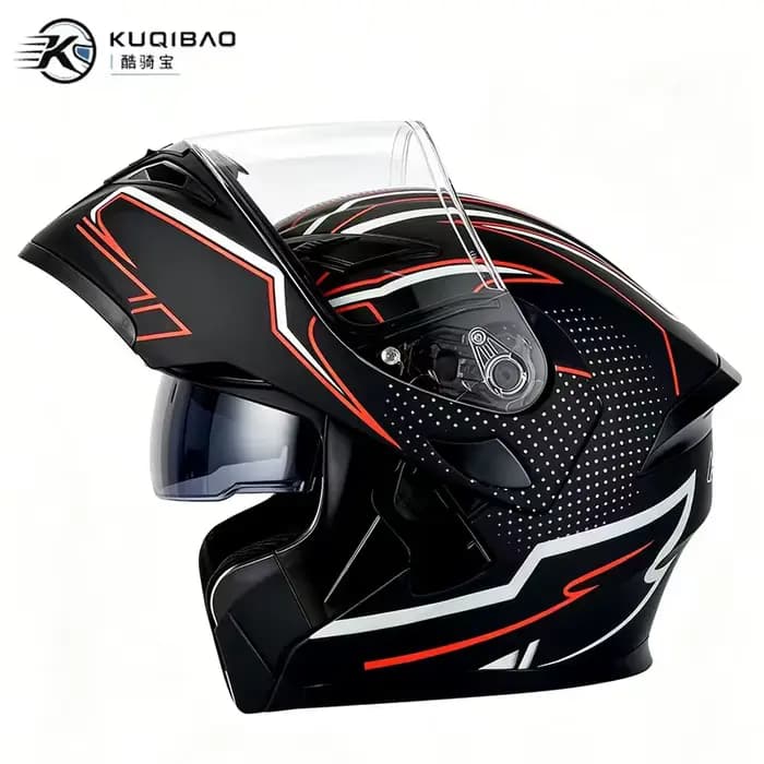 Casque de moto KUQIBAO à double visière