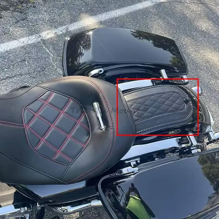 Housse de bavoir de garde-boue arrière en cuir et diamant pour moto