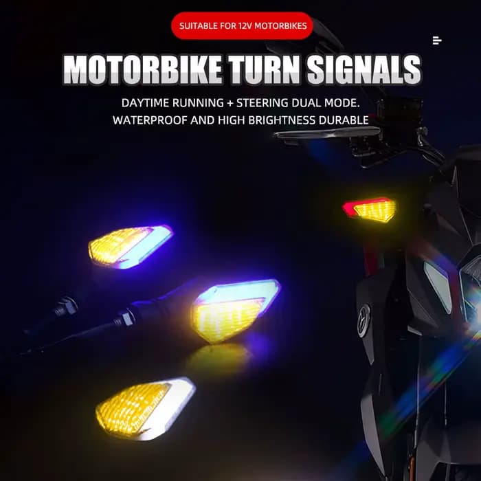 Clignotants de moto universels ambre clignotants indicateurs Super lumineux moto lampe clignotants S