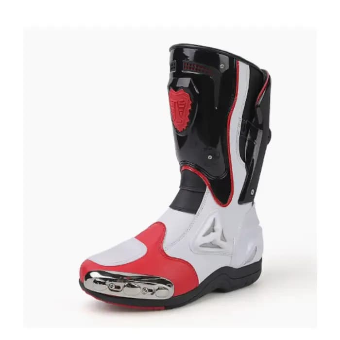 Bottes de moto en cuir pour hommes, chaussures antidérapantes, quatre saisons, course tout-terrain,