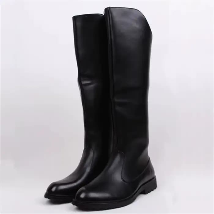 Bottes de moto hautes de styliste de marque italienne pour hommes
