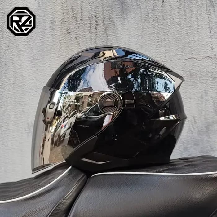 ORZ casque De Moto demi visage Double lentille