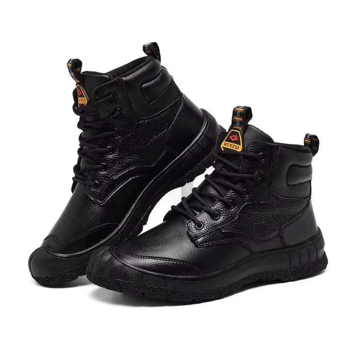 Bottes d'équitation de moto noires pour hommes