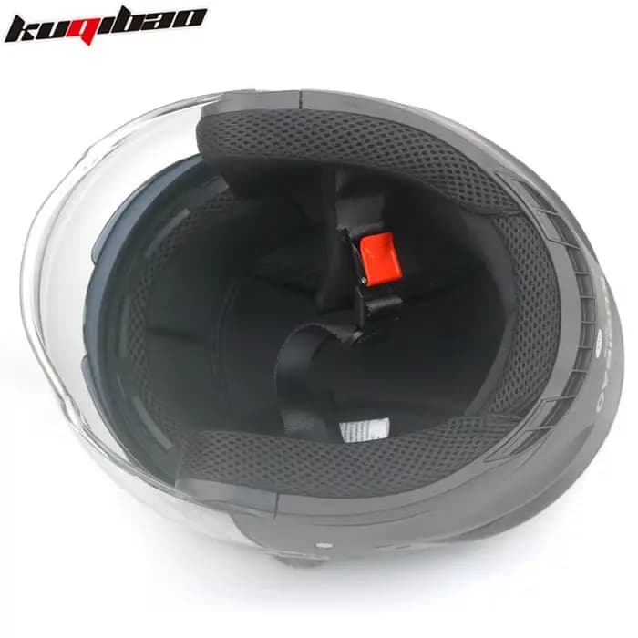 Casque de moto Bluetooth KUQIBAO 3/4 ouvert