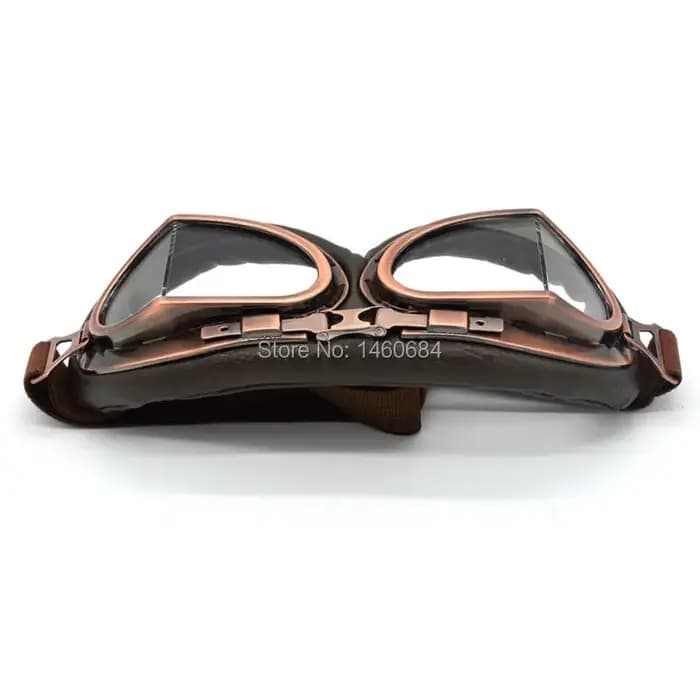 Nouveau Lunettes de moto en cuir Vintage pilote moto rétro Jet casque lunettes