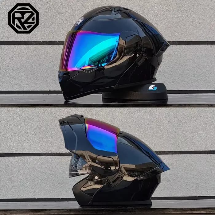 ORZ personnalisé Moto casque intégral hommes femmes mode double lentille casques Motocross course modulaire rabattable