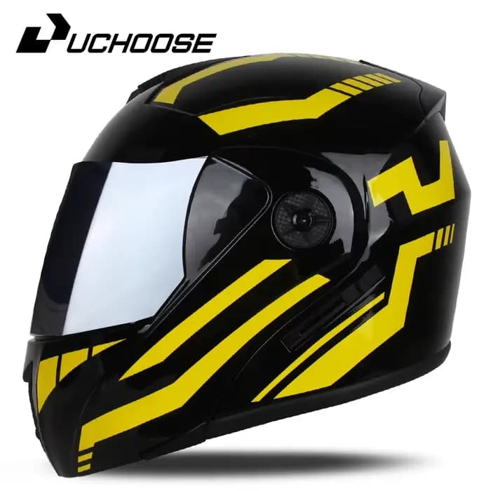 Nouveau Casque de moto intégral course avec Double pare-soleil femmes homme rabattable Double lentil