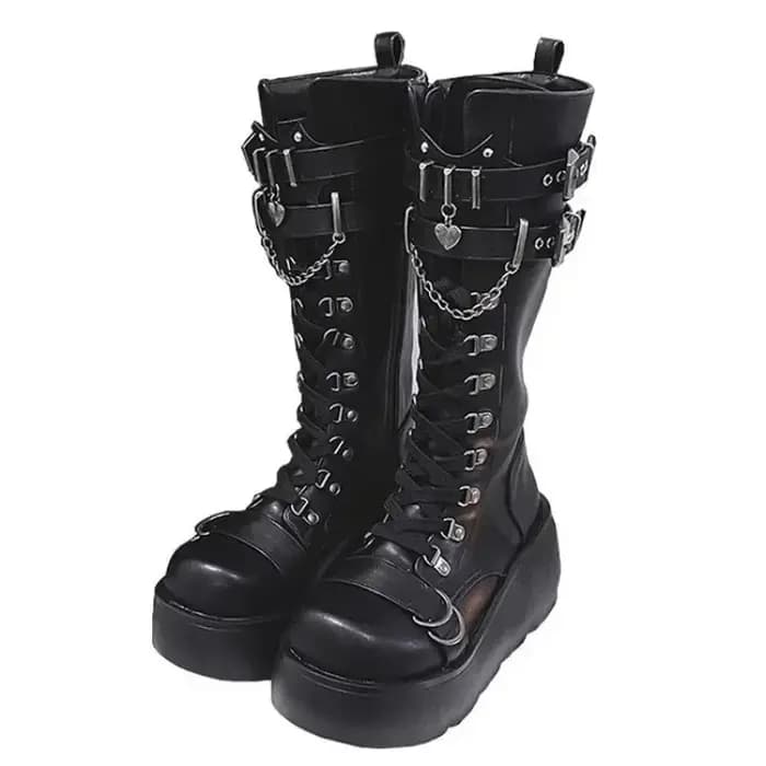 Bottes de moto à plateforme pour femmes
