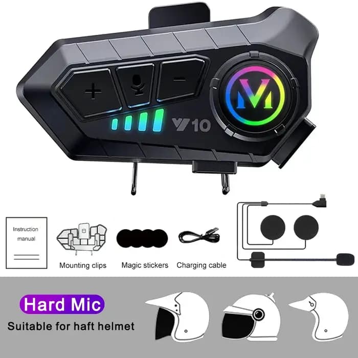 Casque d'intercom pour moto Y10