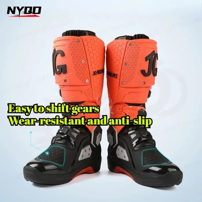 JG WOLVES X7 – bottes de moto à charnière biaxiale améliorées pour hommes, antidérapantes, résistantes aux chocs, chaussures de motocross tout-terrain, botas moto