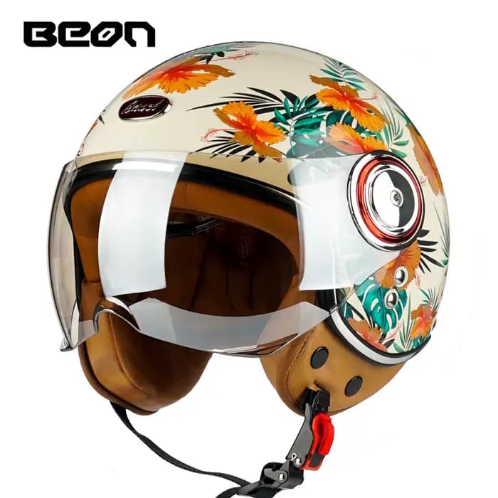 BEON Casque Moto Chopper Vintage