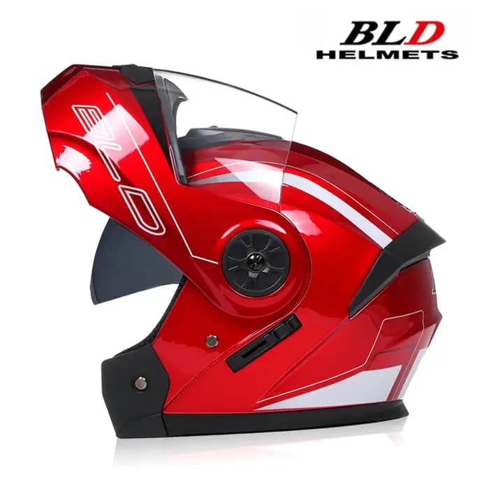 Casque de moto modulaire à Double lentille
