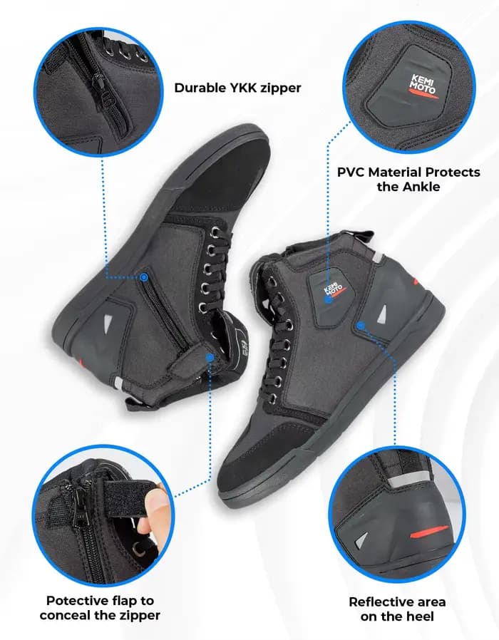 KEMIMOTO – bottes courtes de moto pour hommes
