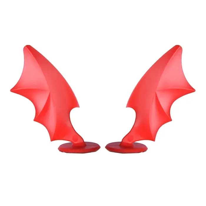 2PCS Décoration de casque de moto mignonne en caoutchouc en forme de corne