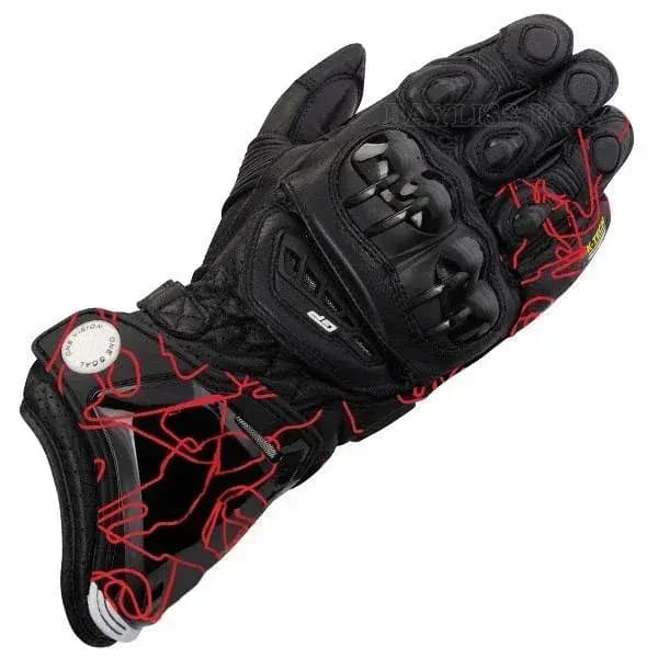 Gants de moto en cuir Alpine pour la course GP