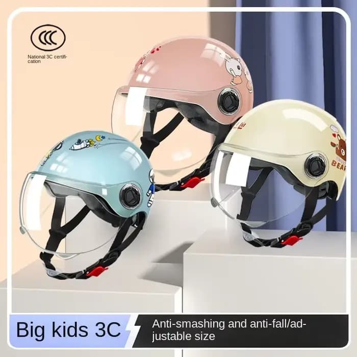 Casque de moto enfant 6-14 ans unisexe sécurité