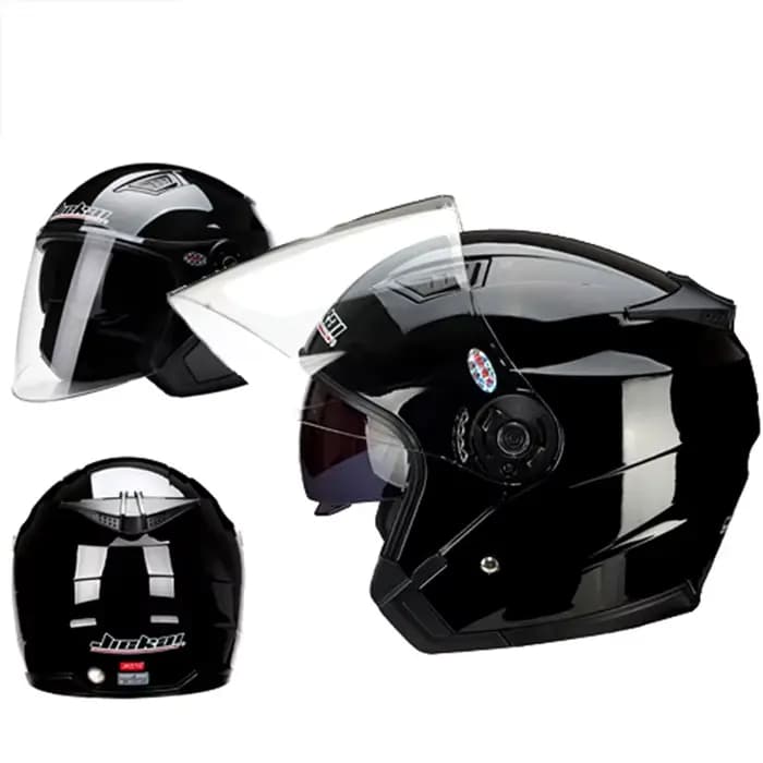 JIEKAI Casques ouverts avec double pare-soleil – Casque de moto pour hommes et femmes