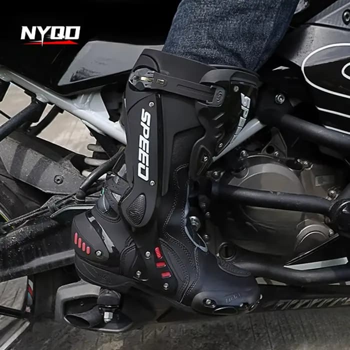 Bottes de moto montantes pour hommes
