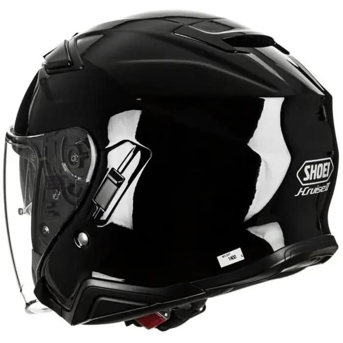 Casque Jet Shoei J-Cruise II Noir Brillant 3/4 Ouvert pour Hommes et Femmes, Double Visière, Rétro, Scooter, Moto, Demi-Casque