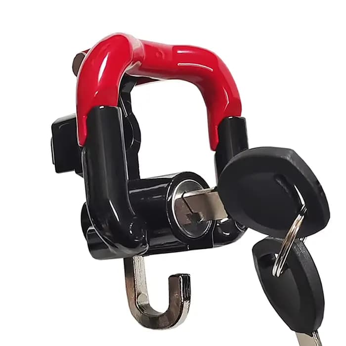 Accessoire essentiel pour moto/vélo : serrure antivol pour casque avec 2 clés