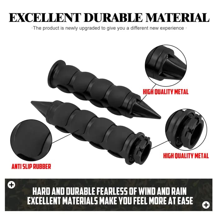 Poignées de guidon de moto pour Harley, Sportster, ocia, Softail, Touring, Road, Fetal, Suzuki, Yamaha, 25mm, 1"