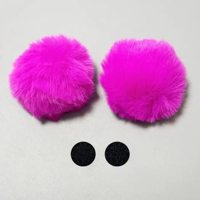 Autocollants Oreilles de Chat en Peluche pour Casque de Moto