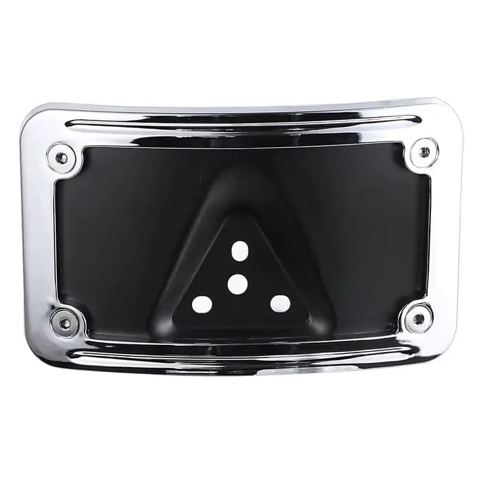 Support de montage de plaque d'immatriculation incurvé noir chromé pour support Harley Dyna Sportste