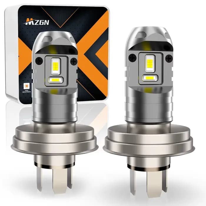 Ampoule de phare LED R2 P45T DC 12V, blanc Super lumineux, faisceau haut et bas, pour phare de moto,