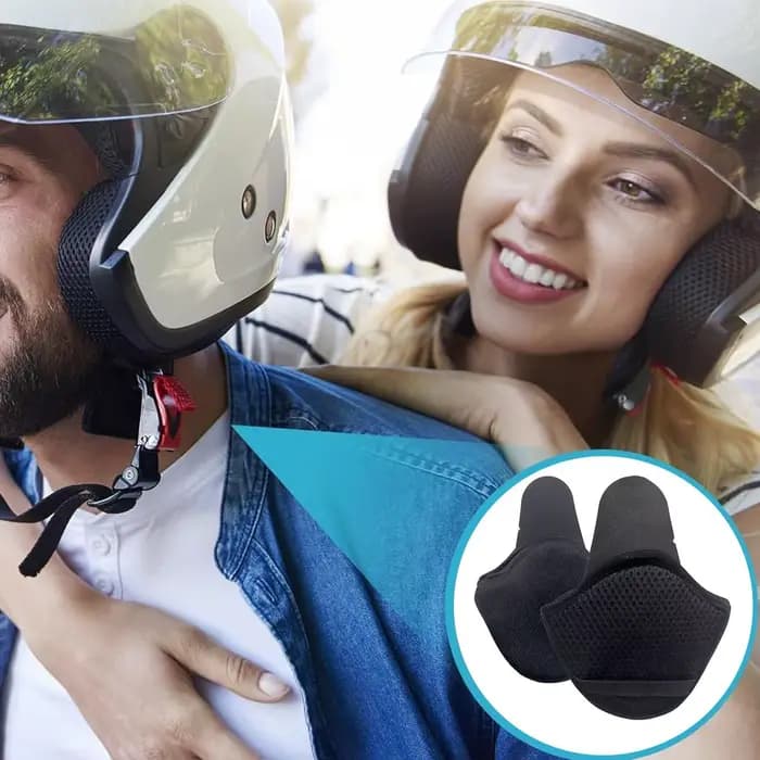 1 paire de protège-oreilles pour casque de moto