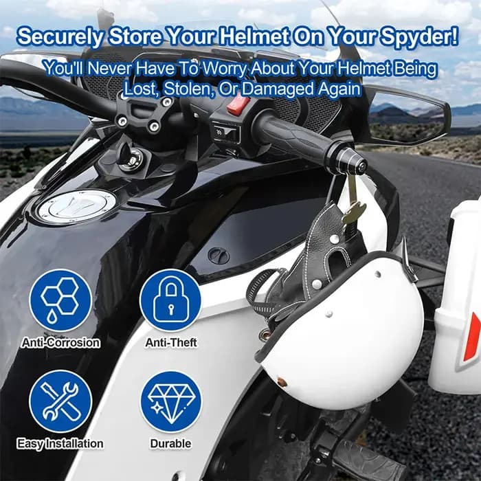 Verrou de casque de guidon de moto, antivol, robuste, décoratif, haute qualité, étanche, accessoires en aluminium pour Can-Am Spyder
