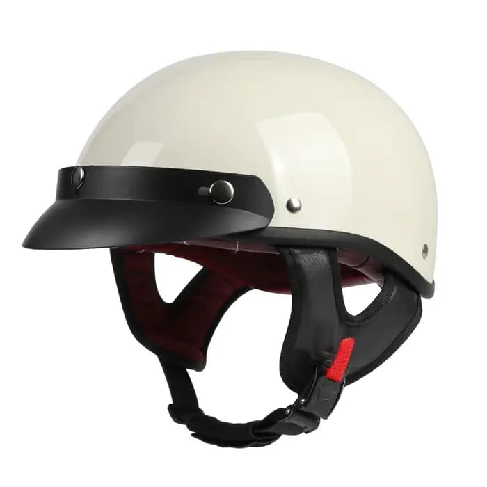 Casque de moto rétro – Demi-casque pour cruiser et scooter – Équipement de sécurité pour la conduite en ville – Convient à toutes les saisons