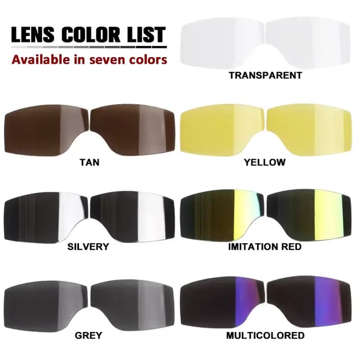 Lunettes de casque de moto coupe-vent