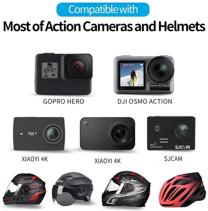 Support de téléphone pour casque de moto-support de caméra GoPro/FPV