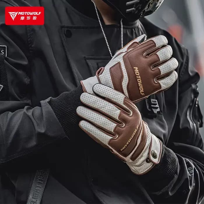 Gants de moto en cuir, accessoires de motocross