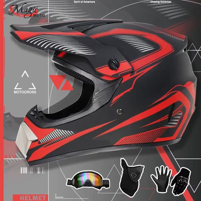 Casque de moto tout-terrain pour enfants – Approuvé DOT pour le motocross
