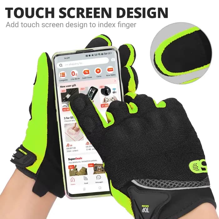 Gants de moto respirants pour moto