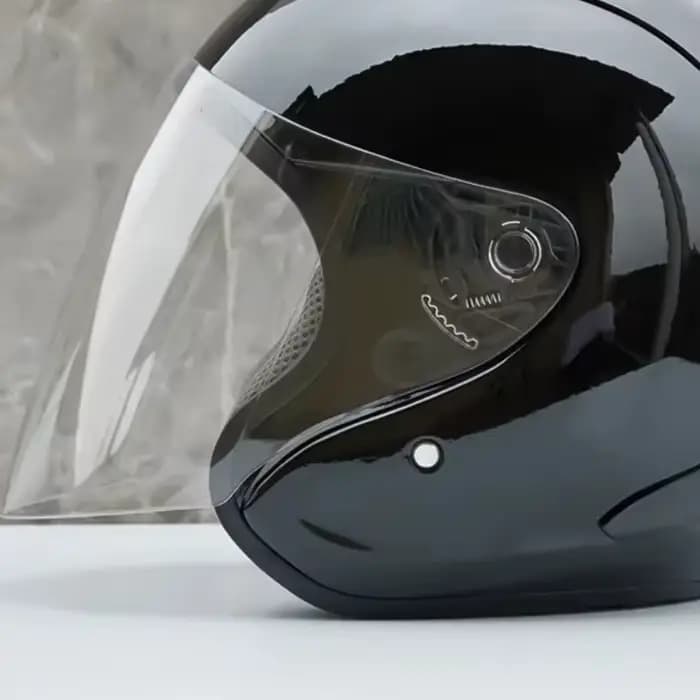 Ram4 noir brillant demi-casque hommes et femmes moto tout-terrain casque d'été descente course monta