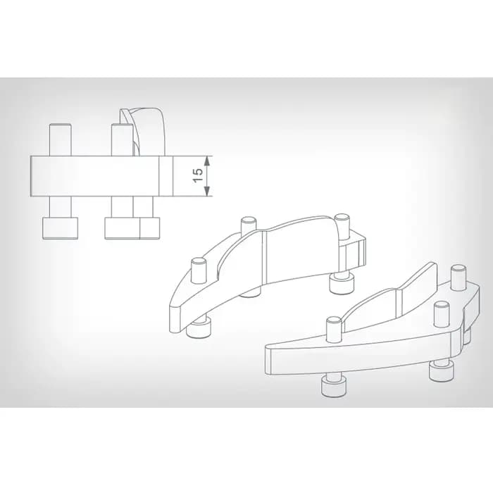 Rehausseurs de guidon de moto en alliage d'aluminium, adaptateurs de hauteur de 18mm pour BMW K1600G