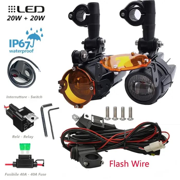 Lumière stroboscopique anti-brouillard Led pour motos