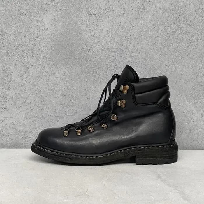 Bottes de moto en cuir véritable pour hommes