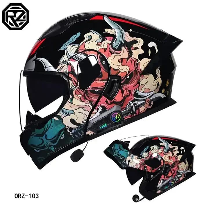 Casque de moto à double lentille ORZ-103