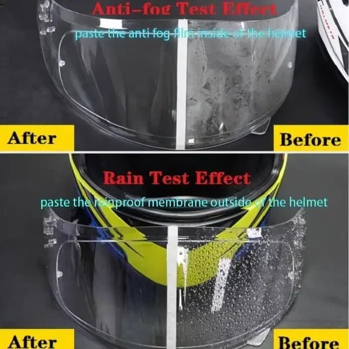 Film Anti-buée imperméable pour casque de moto