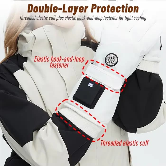 Gants chauffants d'hiver pour hommes et femmes, gants thermiques chauffants pour moto, pour motoneige, coupe-vent, gants chauds et imperméables pour la conduite.