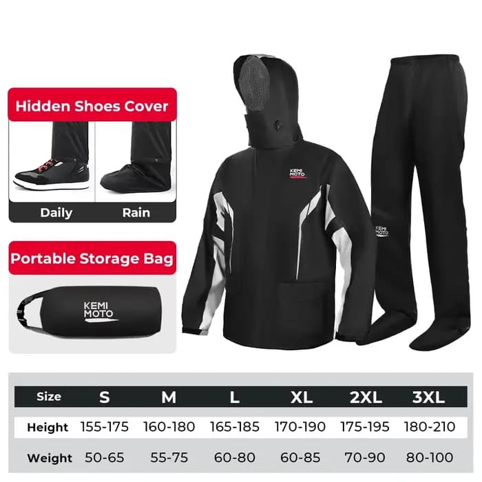 Ensemble imperméable pour moto, veste et pantalon imperméables, unisexe, respirant, imperméable, pou