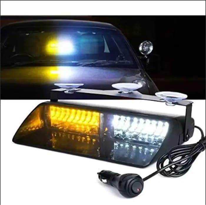 Barre lumineuse stroboscopique verte pour pare-brise